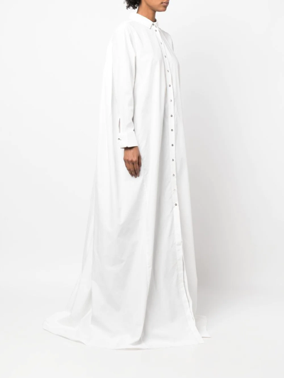 Marques' Almeida Maxi Pleat-detail Shirt Dress In White