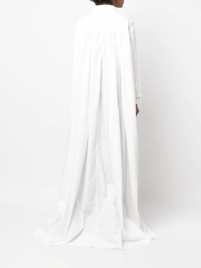 Marques' Almeida Maxi Pleat-detail Shirt Dress In White
