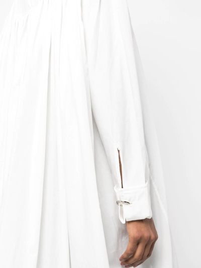 Marques' Almeida Maxi Pleat-detail Shirt Dress In White