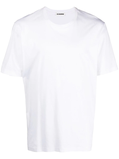 Shop Jil Sander Short-sleeve Cotton T-shirt In White