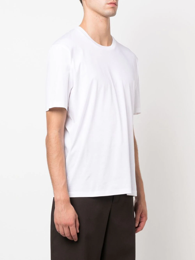 Jil Sander Classic Short Sleeve Cotton Jersey T-shirt In White