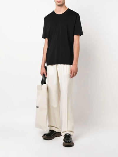 Jil Sander Dropped-sleeve Cotton-jersey T-shirt In Black
