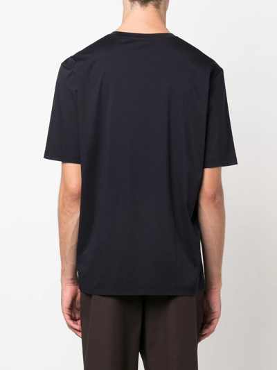 Shop Jil Sander Short-sleeve Cotton T-shirt In Blue