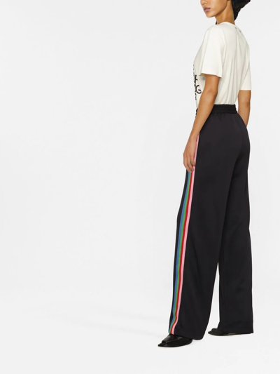 Shop Dsquared2 Stripe-detail Track Pants In Black