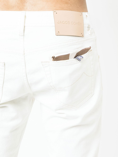 Shop Jacob Cohen Nick Slim-cut Jeans In White