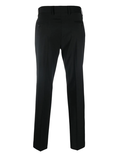 Shop Daniele Alessandrini Wool-blend Tailored Trousers In Black