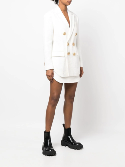 Shop Dsquared2 Fitted Double-breasted Suit Skirt In White