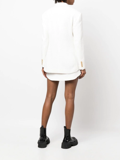 Dsquared2 Fitted Double-breasted Suit Skirt In White