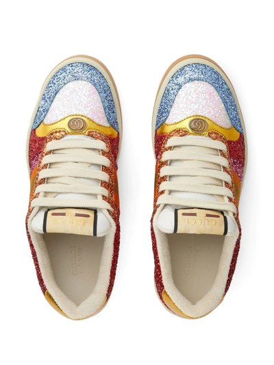 Shop Gucci Lovelight Screener Sneakers In Multicolour