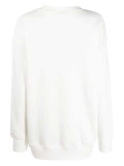 Shop Nike Oversized Crew Neck Sweater In White