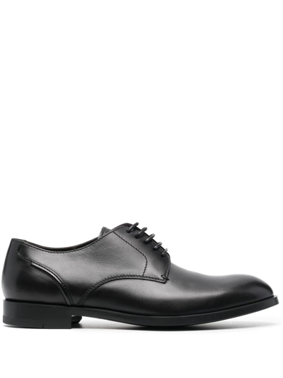 Shop Zegna Lace-up Derby Shoes In Black