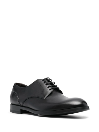 Shop Zegna Lace-up Derby Shoes In Black