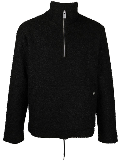 Alyx Elevated Quarter Zip Fleece Sweatshirt In Blk0001