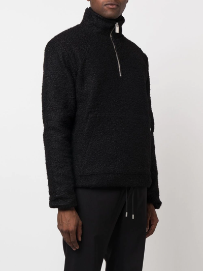 Alyx Elevated Quarter Zip Fleece Sweatshirt In Blk0001