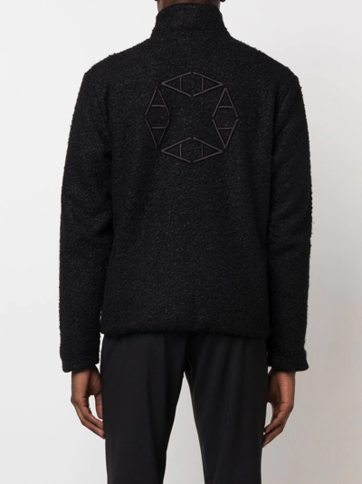 Shop Alyx Elevated Half-zip Sweater In Blk0001