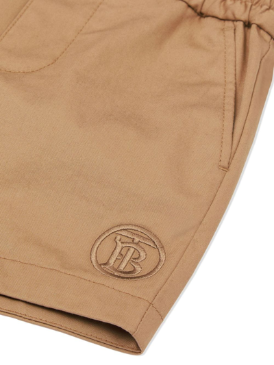 Shop Burberry Monogram-motif Chino Shorts In Neutrals