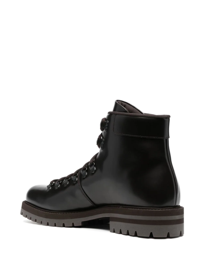 Shop Common Projects Lace-up Leather Ankle Boots In Brown