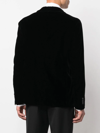 Shop Giorgio Armani Single-breasted Suit Jacket In Black