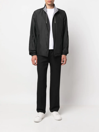 Zegna Logo-print Reversible Jacket In Black