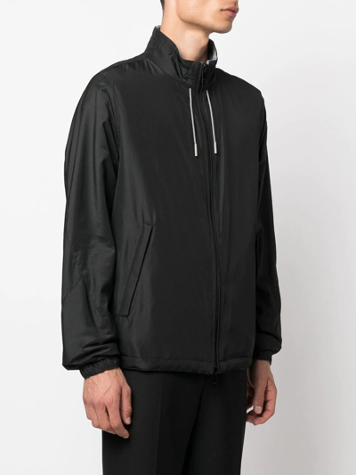 Zegna Logo-print Reversible Jacket In Black