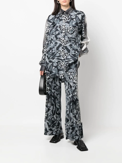 Pierre-louis Mascia Abstract-print Silk Shirt In 101