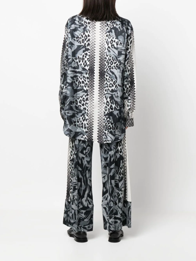 Pierre-louis Mascia Abstract-print Silk Shirt In 101