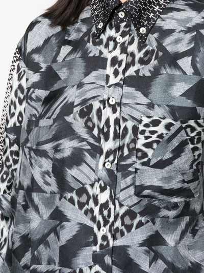 Pierre-louis Mascia Abstract-print Silk Shirt In 101
