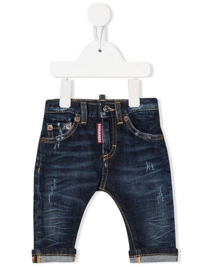 Dsquared2 Kids' Slim-fit Distressed Jeans In Blue | ModeSens