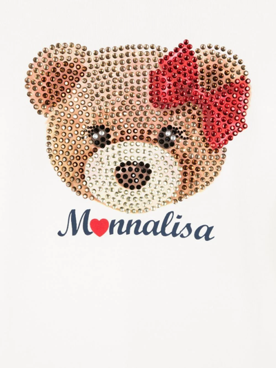 Shop Monnalisa Logo-print Long-sleeve T-shirt In White