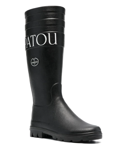 Shop Patou X Le Chameau Logo-print Boots In Black