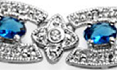 Bling Jewelry Crystal Pavé Collar Necklace In Blue