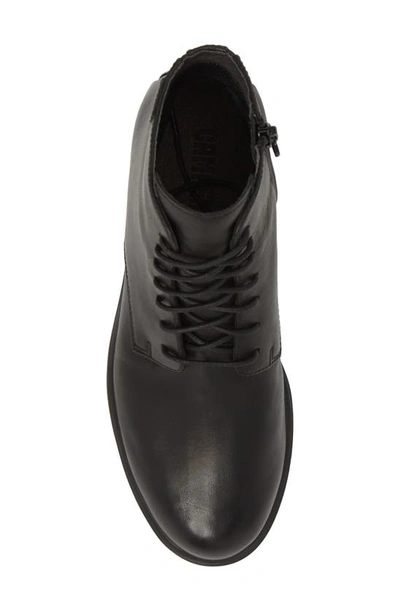 Shop Camper Helix Lace-up Bootie In Black Leather