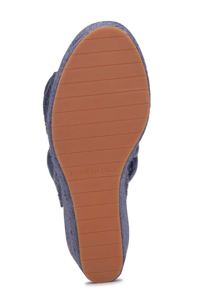 Shop Kenneth Cole New York Olivia Braided Espadrille Platform Wedge Sandal In Marine