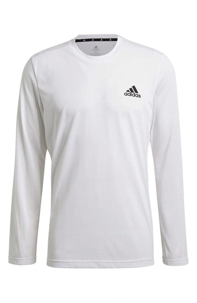 Shop Adidas Originals Core Sport Aeroready Long Sleeve T-shirt In White