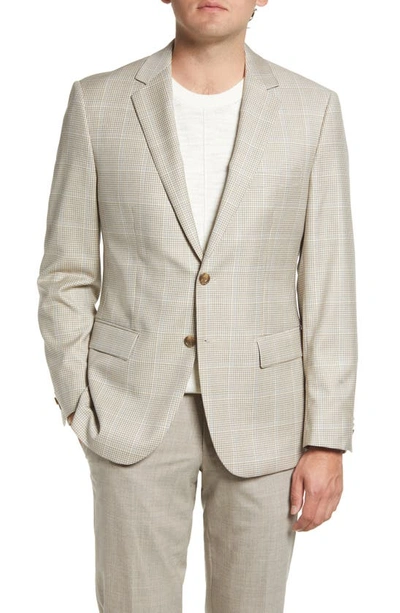 Shop Daniel Hechter Norris Windowpane Check Wool Sport Coat In Tan