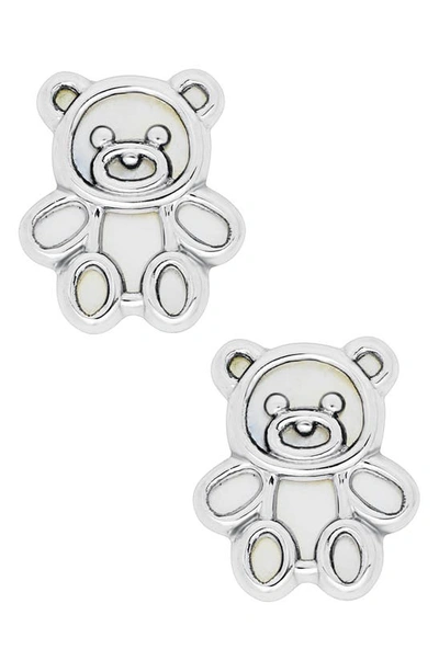 Shop Mignonette Sterling Silver Teddy Bear Stud Earrings