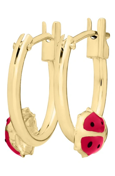 Shop Mignonette 14k Gold Ladybug Hoop Earrings