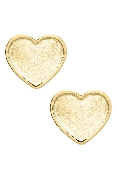 Mignonette 14k Gold Heart Stud Earrings In Gold
