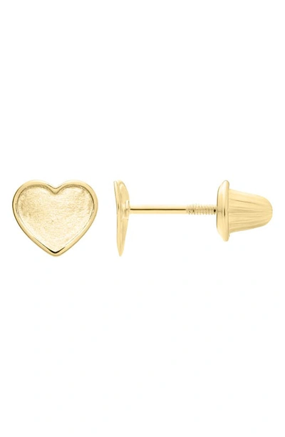 Mignonette 14k Gold Heart Stud Earrings In Gold