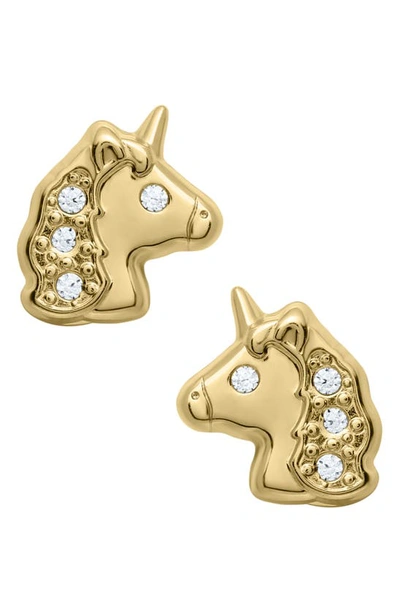Shop Mignonette 14k Gold & Cubic Zirconia Unicorn Stud Earrings