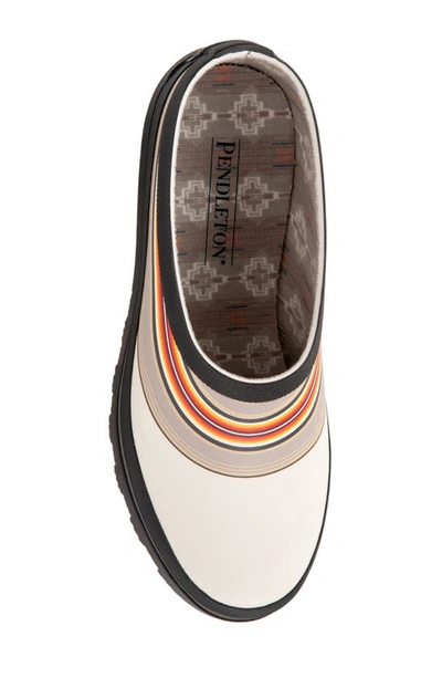 Shop Pendleton Serape Stripe Garden Clog In White