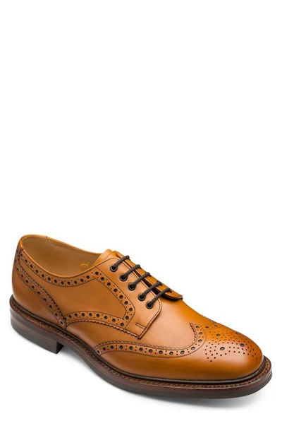 Shop Loake Chester Wingtip Derby In Tan