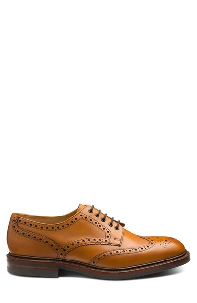 Shop Loake Chester Wingtip Derby In Tan