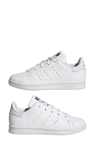 Shop Adidas Originals Kids' Stan Smith Parley Sneaker In White/ Almost Blue/ Black