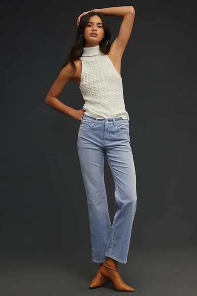 Pilcro The Yaya Mid-rise Crop Flare Corduroy Jeans In Blue | ModeSens