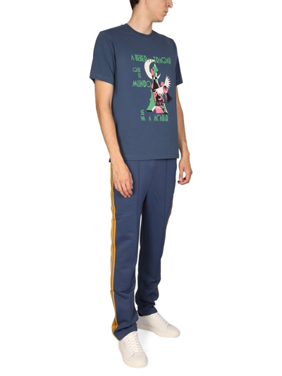 Shop Ps By Paul Smith Crewneck T-shirt In Blue