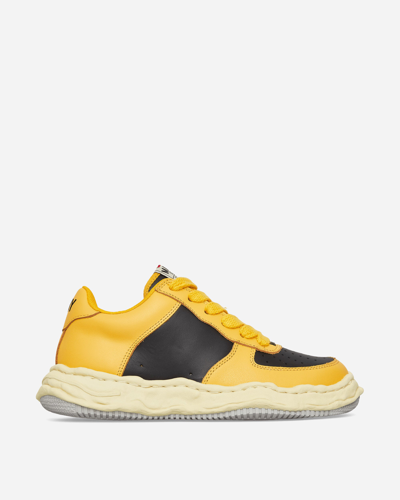 Shop Miharayasuhiro Wayne Vl Og Sole Leather Low Sneakers In Yellow