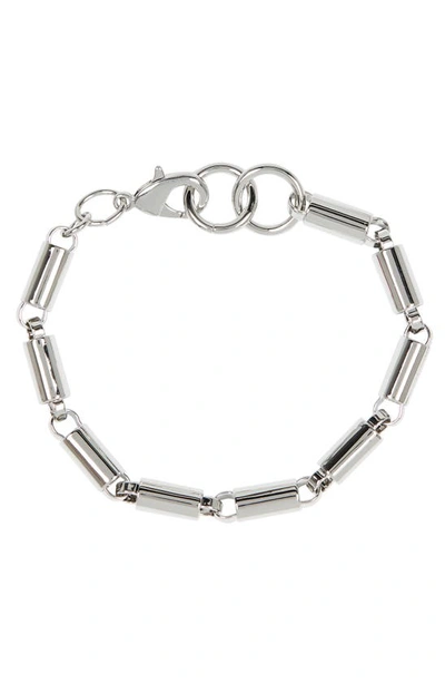 Shop Abound Metal Tube Chain Bracelet In Silver