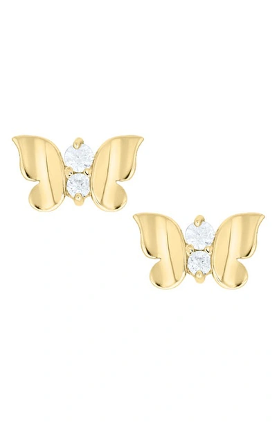 Shop Mignonette 14k Gold & Cubic Zirconia Butterfly Stud Earrings