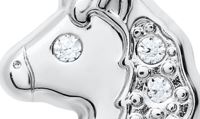 Mignonette Sterling Silver Unicorn Stud Earrings In Silver